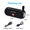 Solar Bluetooth -högtalare Portable Column Wireless Stereo Music Box Power Bank Boombox TWS 50 utomhusstöd TFUSBAUX2384224