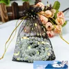 Whole 100pcs lot Small Organza Bag 9x12cm Moon Star Wedding Jewelry Packaging Bags Cute Drawstring Gift Bag Organza Pouches209G