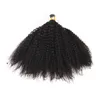 Afro kinky encaracolado eu ponta extensão do cabelo humano virgem queratina brasileira pré ligado vara microlinks itip preto natural 100g7608710