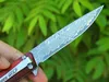 1Pcs High Quality Ball Bearing Flipper Folding Knife VG10 Damascus Steels Drop Point Blade Rosewood + Stainless Steel Sheet Handle EDC Knives