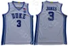 Men College Tre Jones Jersey 3 Blue Devils Basketball Vernon Carey Jr 1 University Kyrie Irving 1 Blue White Black Grey Stitched276j
