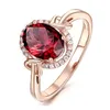 Holle Klavertje Vier Armband 14K Rose Gouden Ring Duif Bloed Rode Toermalijn Oorhaak Volledige Diamond Ruby Hanger271Y