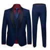 Cinza sob medida masculino casaco calça design para homens azul marinho ternos de casamento formal negócios escritório baile wear blazers308o