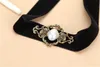 2020 European And American Necklace With Crystal Pendant Accessories Korea Black Velvet Collar Chain Necklace Wholesale