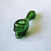 Nieuwste unieke schedel 12 cm tabakspijpen pyrex glazen oliebrander pijp kleurrijke mini lepel hand pijp roken accessoires SW76