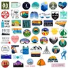 50Pcs Outdoor Hiking Camping Adventure Nature Stickers Pack Car Bike Luggage Sticker Laptop Skateboard Motor Water Bottle Decal