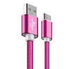 2.4A Kable szybkiego ładowania Typ C Micro USB Cable Cable STOUD NYLON NILON Drut dla Samsung S8 S9 S10 Note 8 9 10 Lg Huawei