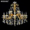 Grote Foyer Moderne Zilveren Kroonluchters Verlichting Kaars K9 Clear Crystal Gold Hanger Armatuur Lichte ophanging Opknoping Lamp 15 Arms Home Decor