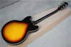 Пользовательский магазин 50 -летие 335 Vintage Sunburst CS Semi Dollow Body Jaze Enetch Guitar Black Pickguard Double F Block PE4609565