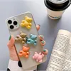 Симпатичные 3D Gummy Candy Color Face для iPhone 11 Case SE 6 7 8 PLUS X XS MAX XR Корейский мультфильм медведь кукла мягкая четкий чехол телефона