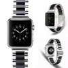 Para Apple Watch SE 6/5/4/3/2/1 cerâmica de aço inoxidável alça de banda 38mm 42mm 40mm 44mm homens premium rosgold branco preto shippin livre