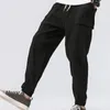 Herenbroek Hoge Kwaliteit Heren Hiphop Katoen Linnen Turnstring Taille Pocket Losse Potlood Casual Harem Sweatpants Broek