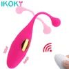 IKOKY telecomando senza fili mutandine uovo vibrante indossabile vibratore G Spot clitoride giocattolo del sesso per le donne Y200616