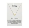 Argent en acier inoxydable étoile signe du zodiaque colliers 12 Constellation pendentif collier femmes chaîne en or collier hommes bijoux cadeau Epacket