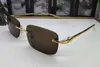 7 Färg Rimless Men Solglasögon Vintage Shades Mode Golden Silver Leopard Head Solglasögon Kvinnor Eyewear Lunettes de Soleil W3494692