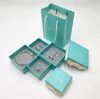 Super Quality Fashion Jewelry Boxes Packaging Set For Charms Necklaces Earrings Silver Rings Original Blue Box Womens Gift Bags