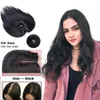 Cierres 8x13cm Base Slik Cabello humano Topper para mujeres Clip recto en piezas Tupé Color negro natural 120% densidad