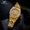 Fashion Watch Men Brand Onola 2020 Ny Lyx Klassisk Designer Rostfritt Stål Band Guld Klockor För Män Reloj Hombre CX200803