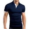 Tops Masculinos Verão New Camiseta Slim Fit Moda manga curta T gola masculinos camisas casuais vestuário Mens