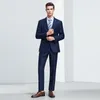 Terno dos homens terno dos homens da marinha 2 peças do noivo do casamento vestido moda high-end magro homens de negócios casual personalização formal personalização