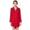 Revers Frauen Pyjamas Kleid Mode Trend Bequeme Lose Langarm Casual Kleider Designer Weibliche Neue Einfarbig Pyjamas Hause Kleider