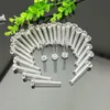 흡연 파이프 미니 물 담뱃대 유리 봉인 다채로운 금속 모양 플랫 헤드 유리 화재 기계 헤드