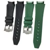 21mm 20mm Rubber Silicone Watch Band For Role Deep Sea Dwell Waterproof Steel Folding Deployment Buckle Black Blue Green GMT Strap1579772