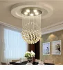 Nowoczesny LED K9 Ball Crystal Wisiorek Light Light Chandelier Jasne światła sufitowe