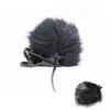 dark grey Artificial Fur Microphone Windscreen Outdoor MIC Windshield Wind Muff for Lapel Microphone 1PC