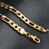 Mode 18 Karat Echtgold vergoldet Figaro Ketten Halskette Armband für Männer Halsketten Armbänder mit 18 Karat Stempel Hot Männer Schmuck Kostenloser Versand