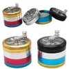Color Matching Handle Herb Grinders 4 Parts Grinders Tobacco Grinder Aluminum Alloy Tobacco Crusher Smoking Accessories