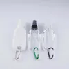 50ml empty Spray Bottle Portable Travel Plastic Bottles Reusable soap Toiletries Container with Keychain Hook Spray Bottle Bathroom LX2494