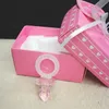 Kristall Babypartybevorzugungen Neugeborenes Baby Geschenkset Liebhaber Kristall Rosa Schnuller Baby Souvenir Großhandel LX2396