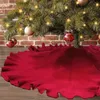 Рождественская елка Трикотажная юбка 48 дюймов Вязаная Толстые Xmas Tree Skirt Акриловые елки украшения партии