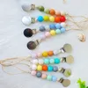 8 färger silikon baby pacifier kedja clips nippel klipp kedjahållare pärlstav napper softher hållare klämma nippel spädbarn teether kedja m2382