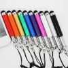 Retractable Capacitive Stylus Touch Screen Pen with 3.5mm Headphone Dust Plug for Universal Smartphone Tablet 1000pcs