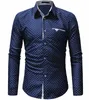 Camicie da uomo 2020 Marchio di moda maschile Camicia a maniche lunghe Top a pois Camicia casual Camicie eleganti da uomo Slim XXXL