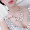 High-end Luxurious Ball Lady Necklace Party gathering Sector Necklace circular Superior quality Free shipping Queen Fan Er noble