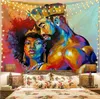 The latest 150x200cm tapestries, many styles and sizes of beautiful black girl wall hanging options, support custom logo