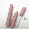 Logotipo personalizado 10ml diy labelo labelo caixa de plástico recipientes vazios cor-de-rosa fosco lipgloss tubo de cílios de cílios de cílios laber garrafa de divisão