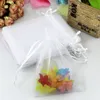 200pcs/lot 9x12cm 7*9cm Small White Organza Bag Favor Wedding Christmas Gift Bag Cute Jewelry Packaging Bags Drawstring Pouch