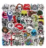 50 pcs adesivos de carro misturado graffiti de crânio assustador para skate laptop capacete pad bicicleta bicicleta motocicleta ps4 caderno guitarra pvc frigorífico decalque