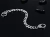 New stainless steel silver couple lovers handcuffs link chain Bracelet hip hop bracelets handcuffed for men lady sweethearts wholesale