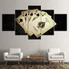 5 панельных карточек для игры в покер, настенные художественные принты на холсте, современные постеры и принты в стиле поп-арт для украшения комнаты Artwork8438651