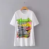 T-shirt Femme Été Vintage Graphic Tees 2021 Imprimer Femme O Cou Manches Courtes Coton Tshirt Chic Harajuku Casual Surdimensionné Femmes T-shirt