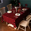 Washable Cotton Linen Classical Plaid Rectangle Tablecloth Table Cover Great for Kitchen Dinning Tabletop Buffet Decoration