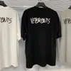 Logo 21ss Europa Francia Vetements bordado delante detrás Escrito camiseta Moda hombre de las camisetas de las mujeres ropa casual algodón de la camiseta