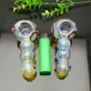 Glass Pipes Smoking blown hookah Manufacture Hand-blown bongs 3-ball painted glass pipe