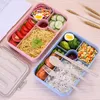 5 Siatki Mikrofalówka Ogrzewanie Lunch Box Bento Box Food Fruit Storage Container Lodówka Świeże pudełko Różowe / Niebieskie