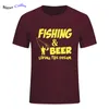 Vissen Match T -shirts Fishinger Beer Fish Living the Dream Fisherman Printing T Shirt Sporter Flying Frish Fun Gift Tees Shirt13061355